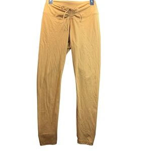 PINK Active Legging Womens Large Caramel Brown Cinched Front VWaist Low Rise Y2K